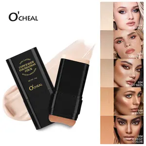 Foundation Concealer Stick, Dual-Ended with Built-in Brush, Moisturizing & Lightweight.Easily blendable for a smooth, natural look, perfect for daily use or quick touch-ups. Longwear Instant Retouch Concealer Double-Ended Foundation Brush