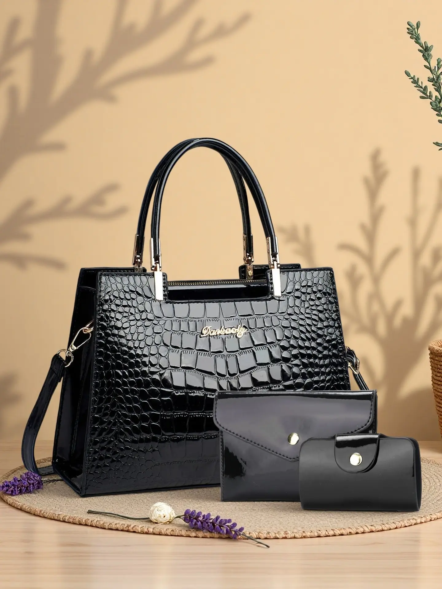 Luxury Women's Bag Set 3 Piece, Casual Versatile Handbag, Large Capacity Shoulder & Clutch Bags, Perfect Mother's Day Gift