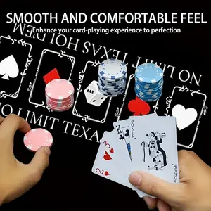 Texas Hold'Em Table Mat - Black Red White Poker Suits Design Desk Mat For Gaming & Office Non-Slip Gaming Mouse Pad For Laptops Keyboards Mice Desk Top Protector Mat Perfect Gift For Holiday Season