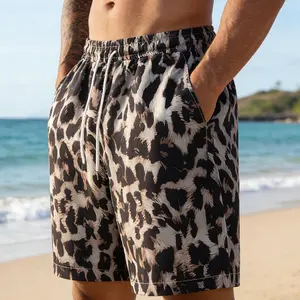 Men’s leopard print casual beach shorts Men’s leopard print swim trunks Men’s leopard print shorts Animal print shorts Men’s cheetah print swim trunks Men’s cheetah print shorts Men’s beachwear Plus-size men’s beach shorts Men’s leopard print beach shorts