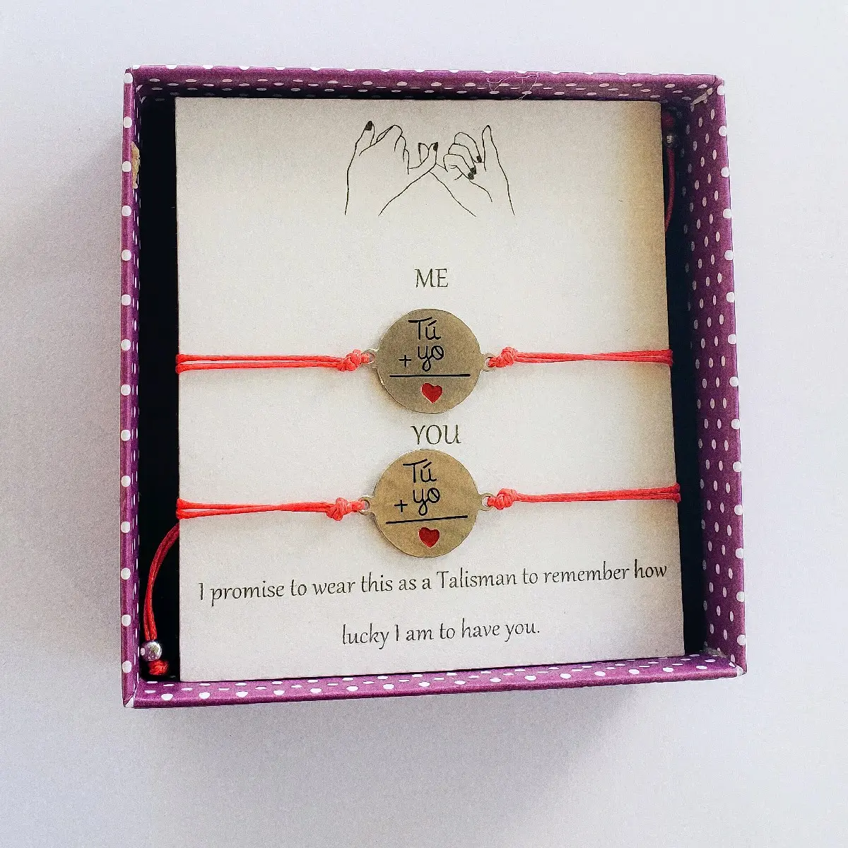Personalized Couples Bracelets Tu y Yo letters Love