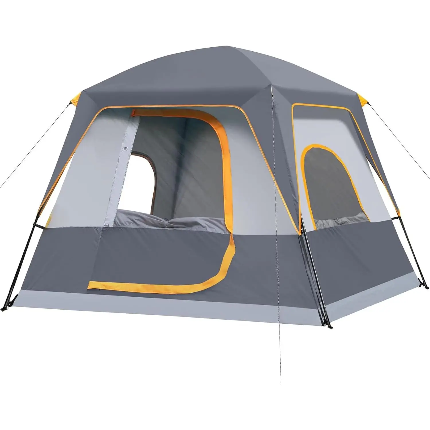 2/4/6/8 Person Tent, Portable Cabin Tent, Camping Tent 4-Person Easy Set Up, Waterproof with Top Rainfly for Outdoor Camping/Hiking