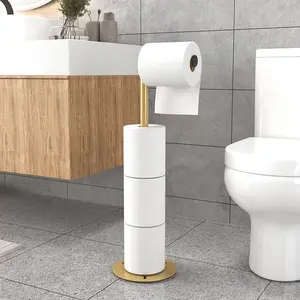 Freestanding Toilet Paper Holder, Stylish Modern Design, Ideal for Bathroom Storage, Versatile Bathroom Accessory, Bathroom Organizer Supplies