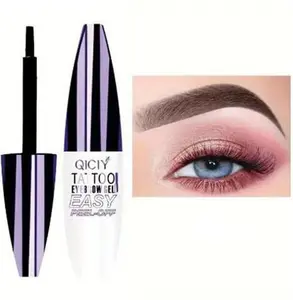 QICIY Easy Peel-Off Eyebrow Gel, oEyebrow Gel Easy Peel Off,Eyebrow Tattoo Peel Off, Waterproof & Sweatproof for All Skin Types