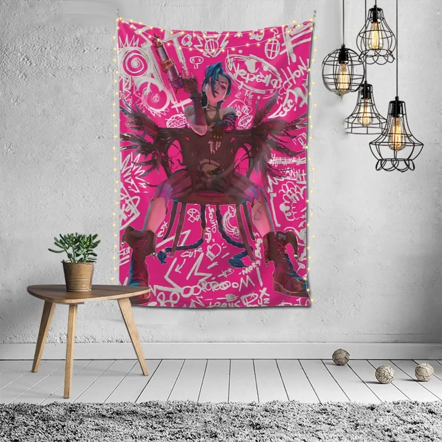 Arcane Figures Watercolor Print Wall Hanging Flag Tapestry - Multi-Size Home Decor (30X40in (76X102cm),40x30in,60x51in) for Bedroom,Dorm,Garden Patio, Light Home Supplies Gift, Decoration, Indoor/Outdoor