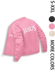 JESUS Printed Jacket, Women's Long-Sleeve Zip-Up Outer Jacket, Zipper Jacket, Casual Daily Wear Top, Comfortable & Stylish Design, Suitable for Layering & Daily Use, Comfortable & Durable Design, Ideal Gift