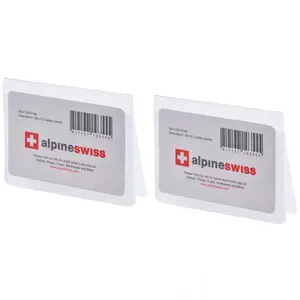Alpine Swiss Set of 2 Plastic Wallet Inserts 6 Page Card Holder Picture Windows