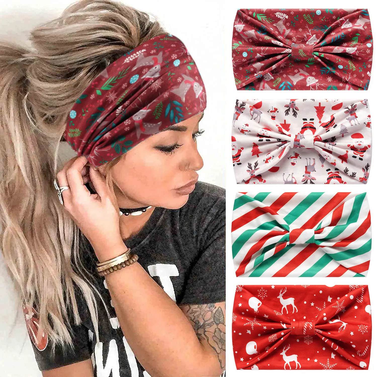 7# 4 Piece Christmas HeadBand 