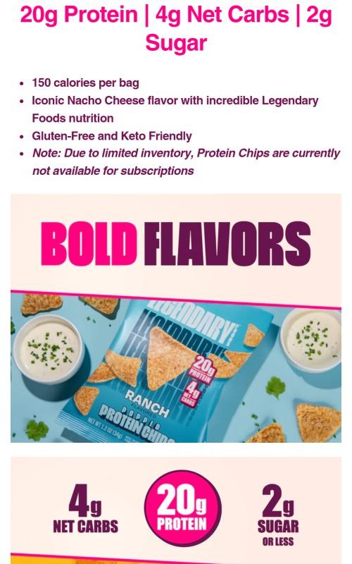 Nacho Cheese Popped Protein Chips - 7 pack