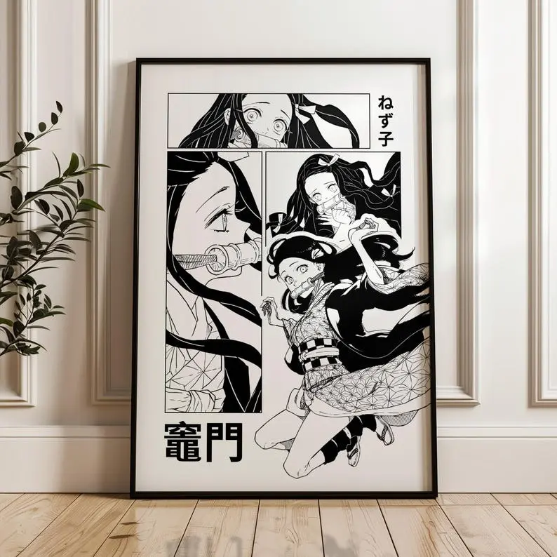 Nezuko Demon Slayer Poster, Nezuko Wall Art, Demon Slayer Poster