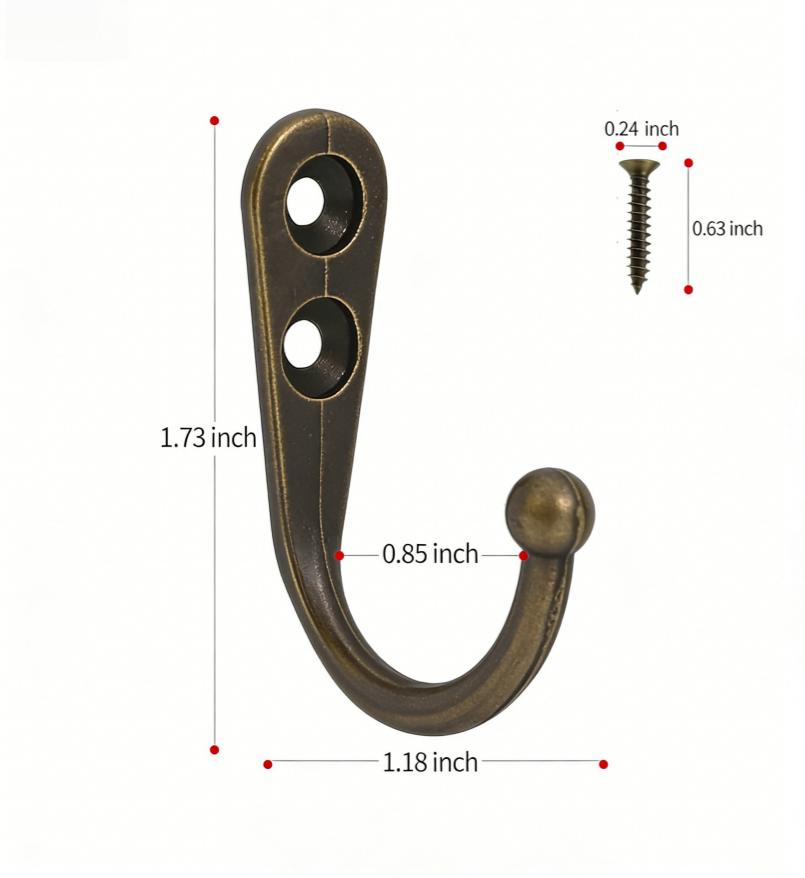 10 Pack Wall Hooks for Hanging, Heavy Duty Small Coat Hooks Wall Mounted for Living Room, Bathroom, Kitchen, Bedroom for Key, Cup, Bag, Hat, Scarf, and More (Oil Rubbed Bronze)