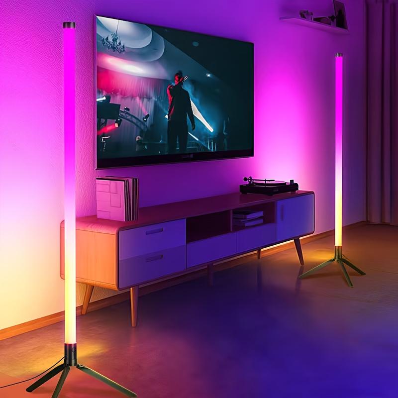 RGB Corner Floor Lamp with App & Remote Control 16 Million Colors Music Sync Timer Dimmable LED Mood Light for Bedroom Gaming Room Living Room Home Office Party Decor