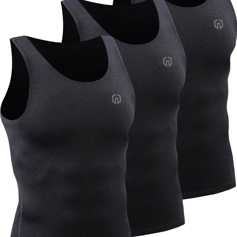 NELEUS Men's Dry Fit Polyester Tank Tops - Slim Fit, Breathable, Quick-Dry Gym Workout Wear, Athletic Activewear Sleeveless Sports Vest Built for Yoga, Training
