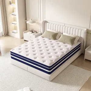 10"12"14" Twin Full Queen King Size Mattress in a Box Hybrid Spring Memory Foam, Medium Firm Ergonomic Mattress