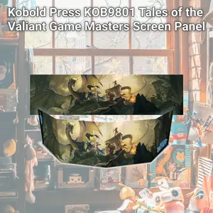 212 MAIN Kobold Press KOB9801 Tales of the Valiant Game Masters Screen Panel, Tabletop Games Accessory with Character Sheet, Landscape Panel