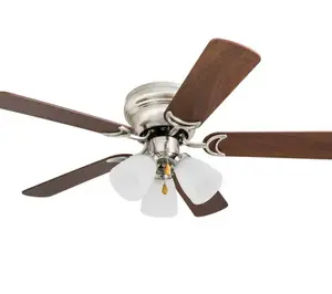 42" Prominence Home Whitley Satin Nickel Indoor LED Ceiling Fan with Light, Pull Chain
