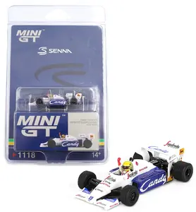 Mini GT 1:64 Toleman TG184#19 Ayrton Senna 1984 Monaco Grand Prix 2nd Place Diecast Model Car MGT01118