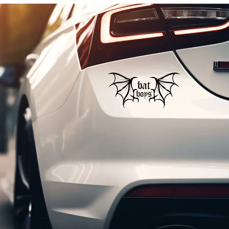 Bat Boys Vinyl Decal, Booktok Decal, Spooky Decal, Bat Decal, Trendy Car Decal, Spooky Car Accessories, Book Lover