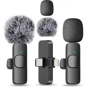 SQ-KBK002 Professional Wireless Mini Microphone for iPhone, iPad, Android Phone - Bluetooth Lavalier Lapel Mic for Video Recording - Clip on USB C Microphones for YouTube Tiktok Podcast Vlogging