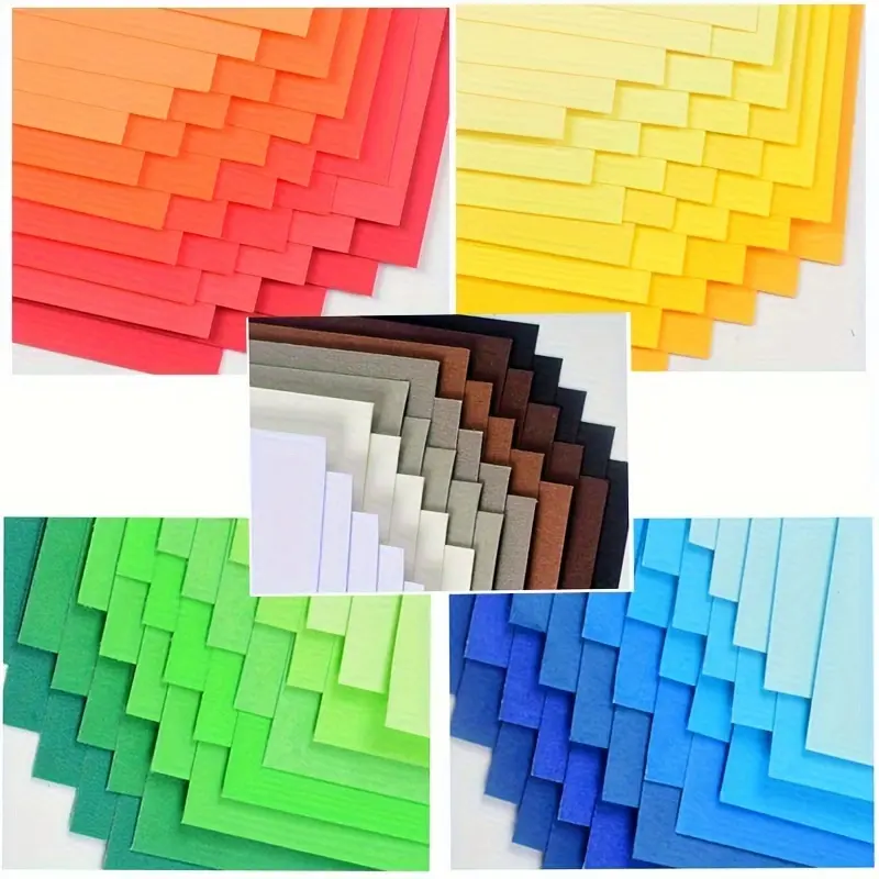 35 Sheets Dual-Sided Colored Cardstock Paper, 250 GSM - Versatile Crafting Card Stock for Scrapbooking, Art Projects & Office Use