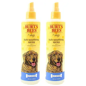 2-Pack Burt's Bees Dog Itching Skin Relief Spray 10 oz - Honeysuckle Soothing Formula for Dry Skin & Itch Relief - 95% Natural Ingredients - pH Balanced for Dogs