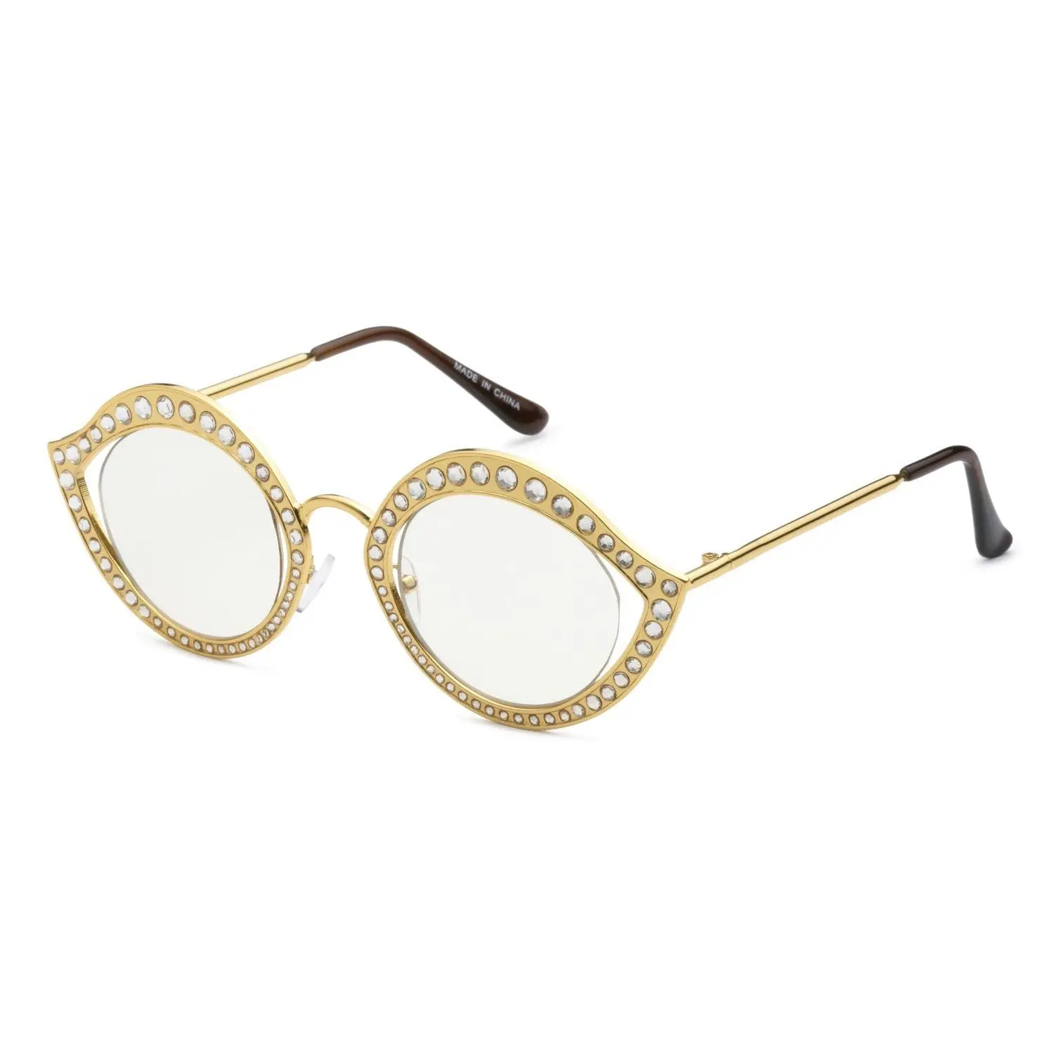 Vintage Luxury Cateye Eyeglass Frames, Impact-Resistant Polycarbonate Neutral Lens, Cosplay Fashion Accessory