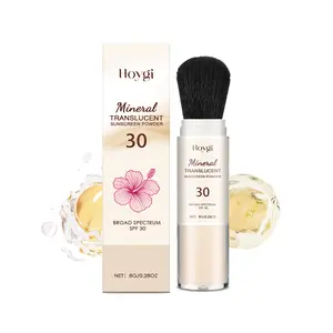 Hoygi Protective Setting Powder – Outdoor Defense, Natural & Lightweight Oil Control – Twist-Up Brush for Portable Touch-Ups