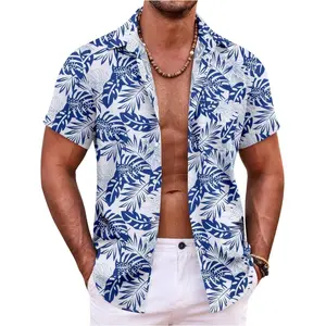COOFANDY Mens Hawaiian Shirt Short Sleeve Button Down Shirts Tropical Summer Beach Shirts Casual Floral Aloha Shirts