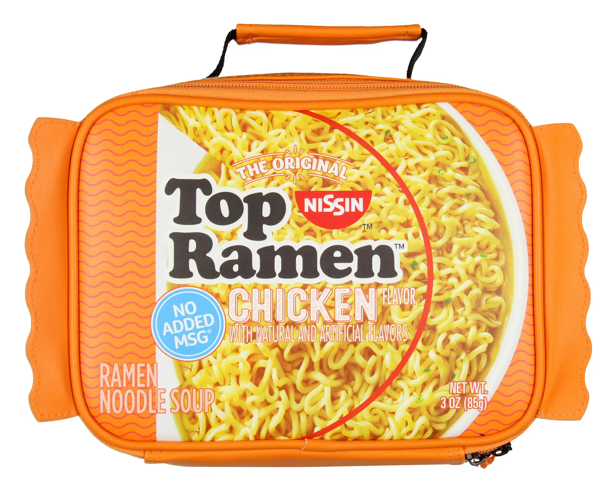 Nissin Top Ramen Lunch Box The Original Chicken Flavor Ramen Noodle Insulated Lunch Bag Lunch Tote 10"