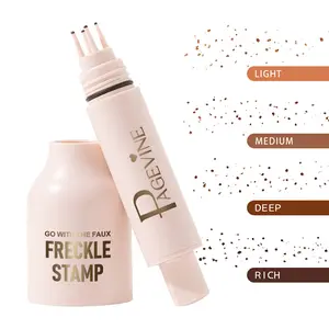 Freckle Stamp Pen Quick-Dry Waterproof Makeup Tool for Realistic Faux Freckles Smudge-Proof Long-Wear with Light Medium Deep Rich Shades