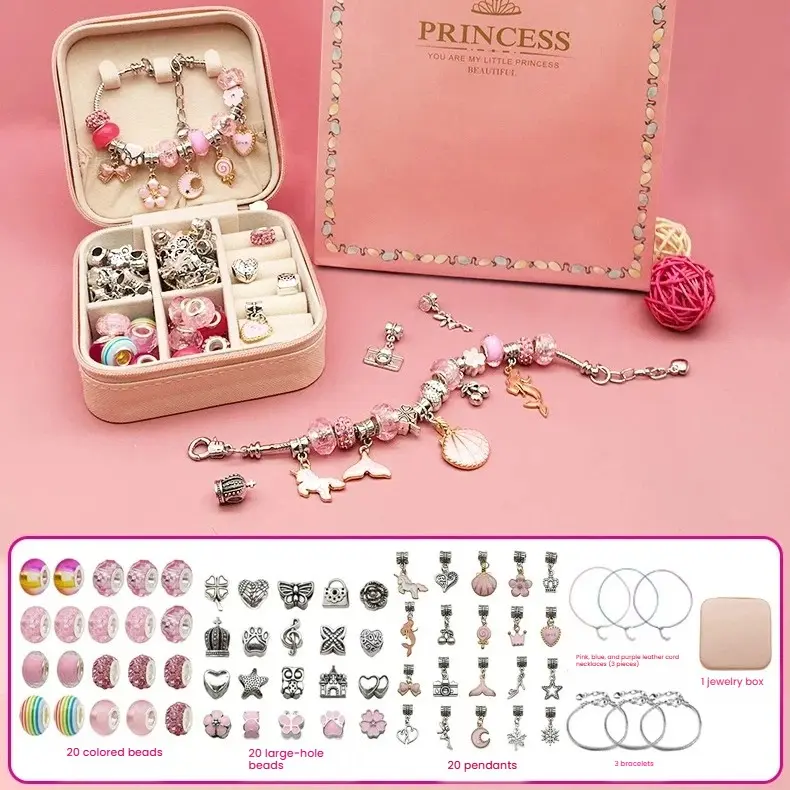 Gift Bag 66pcs + Jewelry Box - Pink
