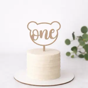 Personalized Cake Topper, Bear Cake Topper Custom Name, First Birthday Topper, Baby Shower Cake Decor, Minimalist Cake Topper  Baby Cake Topper Personalized, Bear Topper Custom Name, Boho Cake Topper, First Birthday Decor, Neutral Baby Shower Cake Topper