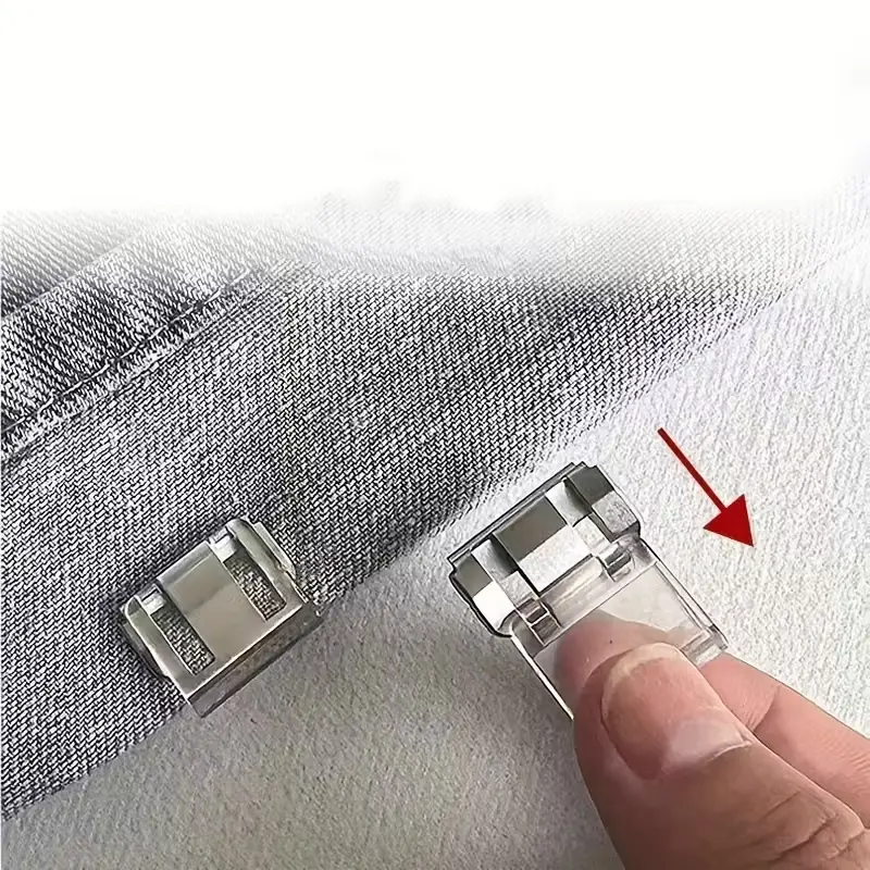 Pant leg anti-drag fixing device, jeans cuff trimming closure, no-sew clip, lengthening or shortening invisible pant leg clip, Adjustable clip, Invisible Design, Length Adjustment