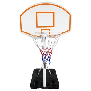Pool Basketball Hoop, Portable & Adjustable Swimming Pool Basketball System 3.1FT-4.7FT, with 36 Inch Backboard, Stable Water/Sand Fillable Base for Outdoor Summer Water Fun, Orange