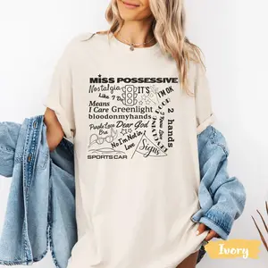 Miss Possessive Tee, Lyrics Graphic Tee, Possessive Tour 2025 Shirt, Mcrae Merch, Pop Culture Graphic Tee