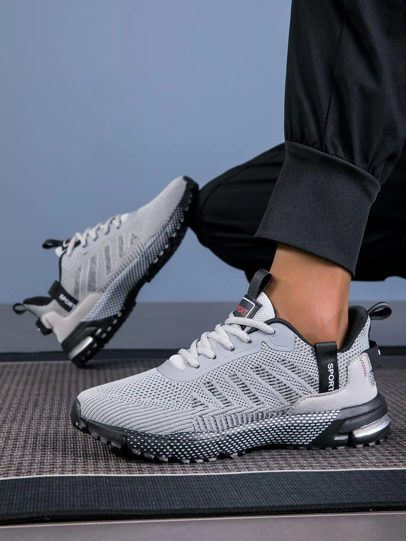 Men's Colorblock Letter Design Lace Up Low Top Sneakers, Casual Breathable Comfortable Sports Running Shoes, Male All-match Round Toe Athletic Running