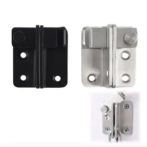 Flip-Style Door Latch, Stainless Steel Heavy-Duty Sliding Door Lock, Safety Door Bolt, Left/right Door, Suitable for Cabinets, Bathroom, Outdoor, Door Security Lock, Door Hardware