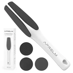 APRELM-H3 3-Sided Glass  Exfoliating Foot Scrubber, 1 Count Gentle Professional Foot Care Tool/pedicure Tools, Callus Remover Foot Scraper, Removes Dead Skin Hard Callus for Men & Women Wet and Dry Feet, Foot Care Product