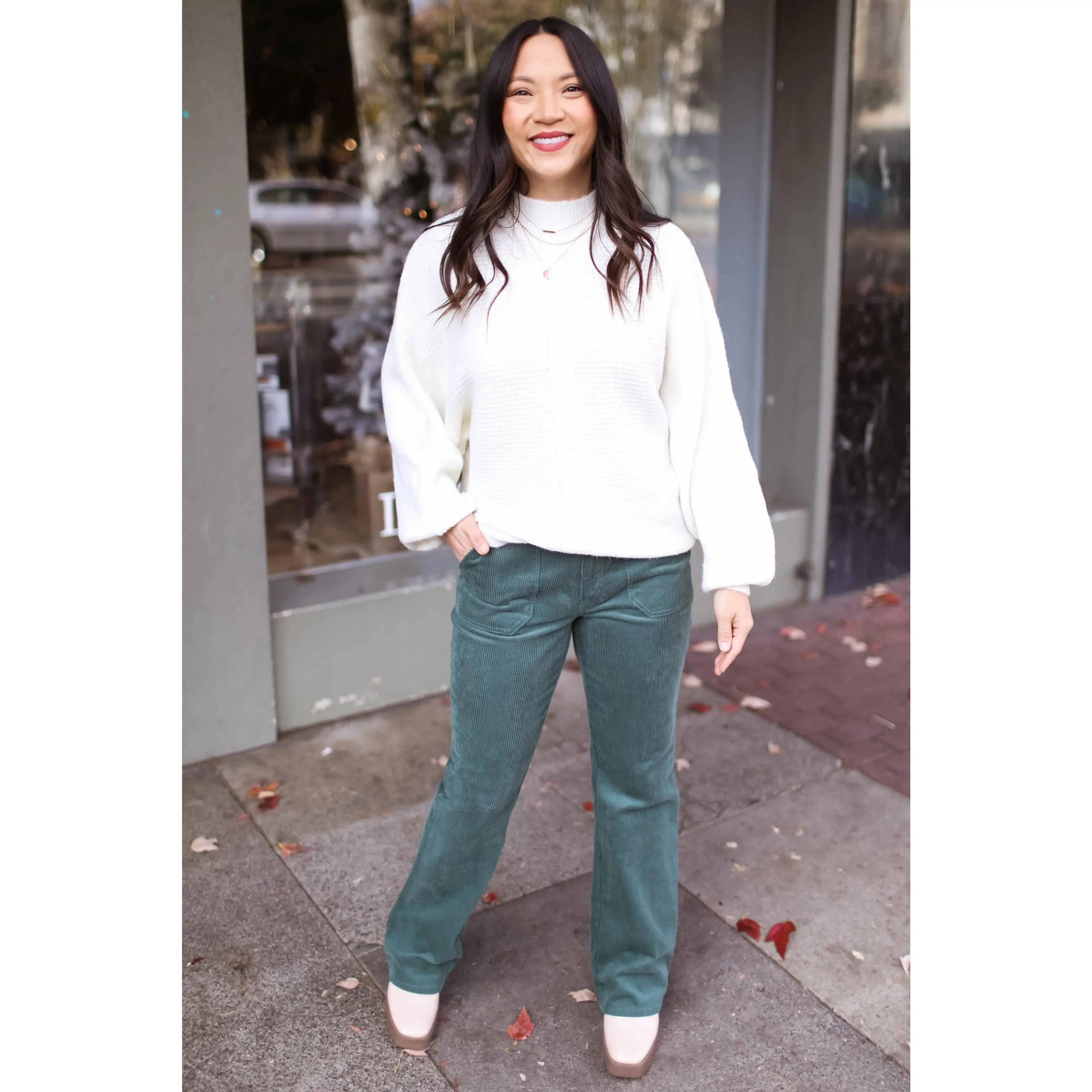 Imagine Romance Corduroy Flare Pants