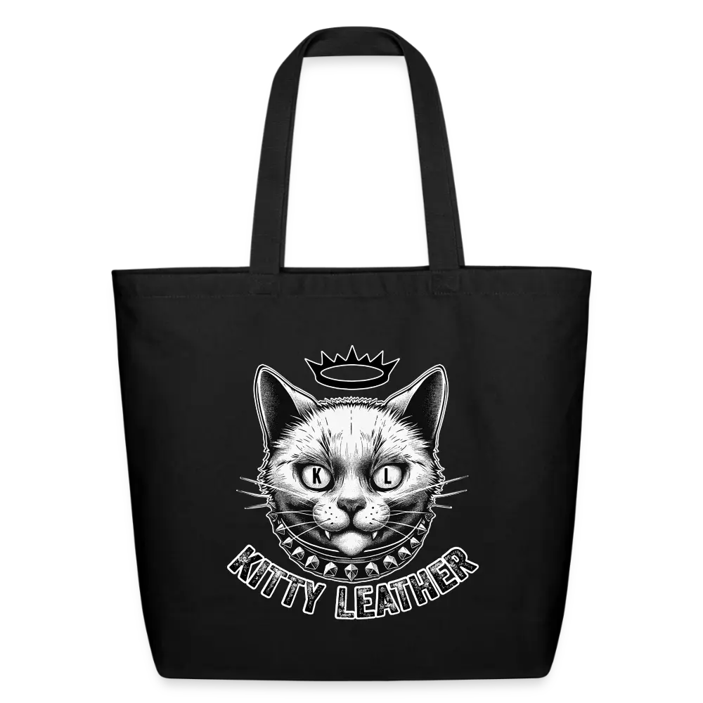 Kitty Leather Tote Bag | Eco-Friendly Cat Tote | Kitty Leather