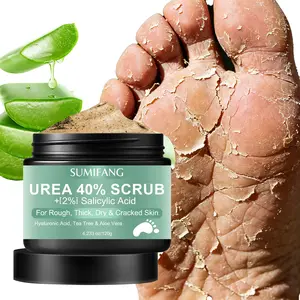 40% Urea Foot Exfoliating Scrub, Tea Tree Oil & Aloe Vera, Gentle Exfoliation, Moisturizes Dry Cracked Skin, Cracked Heel Repair, 120g
