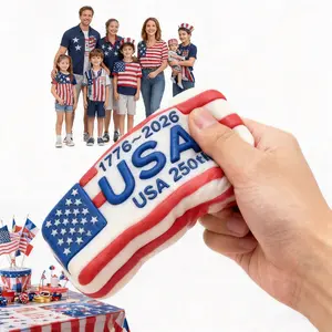 USA 250th Anniversary Squishy Stress Ball, 14oz Patriotic Slow Rising Squeeze Toy for Adults Kids, 1776-2026 American Flag Soft Stress Relief Fidget Toy for Independence Day