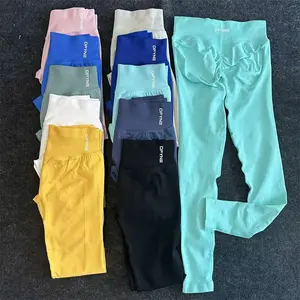 Dfyne Impact Leggings Women Seamless Yoga Scrunch Butt Lifting Gym Legging Low Ribbed Waistband Fiess Sports Tights