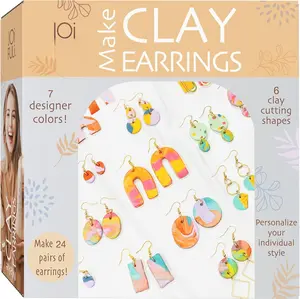 132 count- Complete DIY Friendship Craft Set for Teens, Ages 12+ Aesthetic Polymer Clay Earring  Craft Making Set