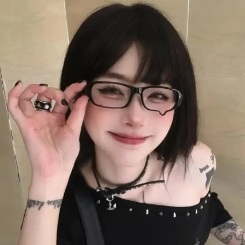 Anime Y2K Teardrop Cosplay Glasses Unisex Without Lenses Eyeglass Jewelry Costume Props Spectacles Eyewear Accessories Gifts