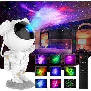 Kids Star Astronaut Projector Galaxy Night Light with Timer, Christmas Astronaut Nebula Space Buddy Galaxy Projector for Bedroom,Ceiling, Decor Planetarium Ambiance, 360° Adjustable Starry Sky