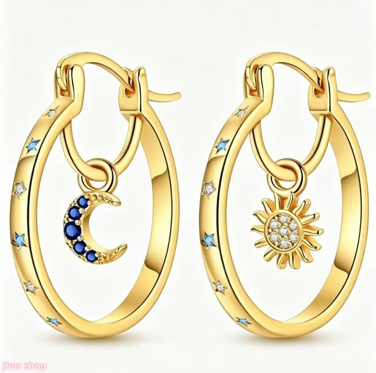 Women's 2026 New Double-Layer Star and Moon Earrings, US-Designed Light Luxury Cute Design, Exquisite Fashionable Style for Everyday Wear & Special Occasions (DIY Bag Accessories) homedecor