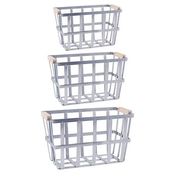 Design Imports Set of 3 Urban Modern Metal Basket Design Imports Set of 3 Urban Modern Metal Basket