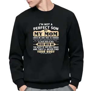Perfect Mother's Day Gift: Men's Long Sleeve 'I'm Not a Perfect Son' Sweatshirt