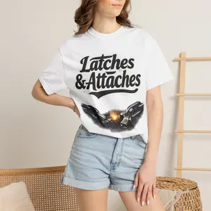 Men's Casual Cotton Knit Retro Fit Graphic Latch & Attach T-Shirt